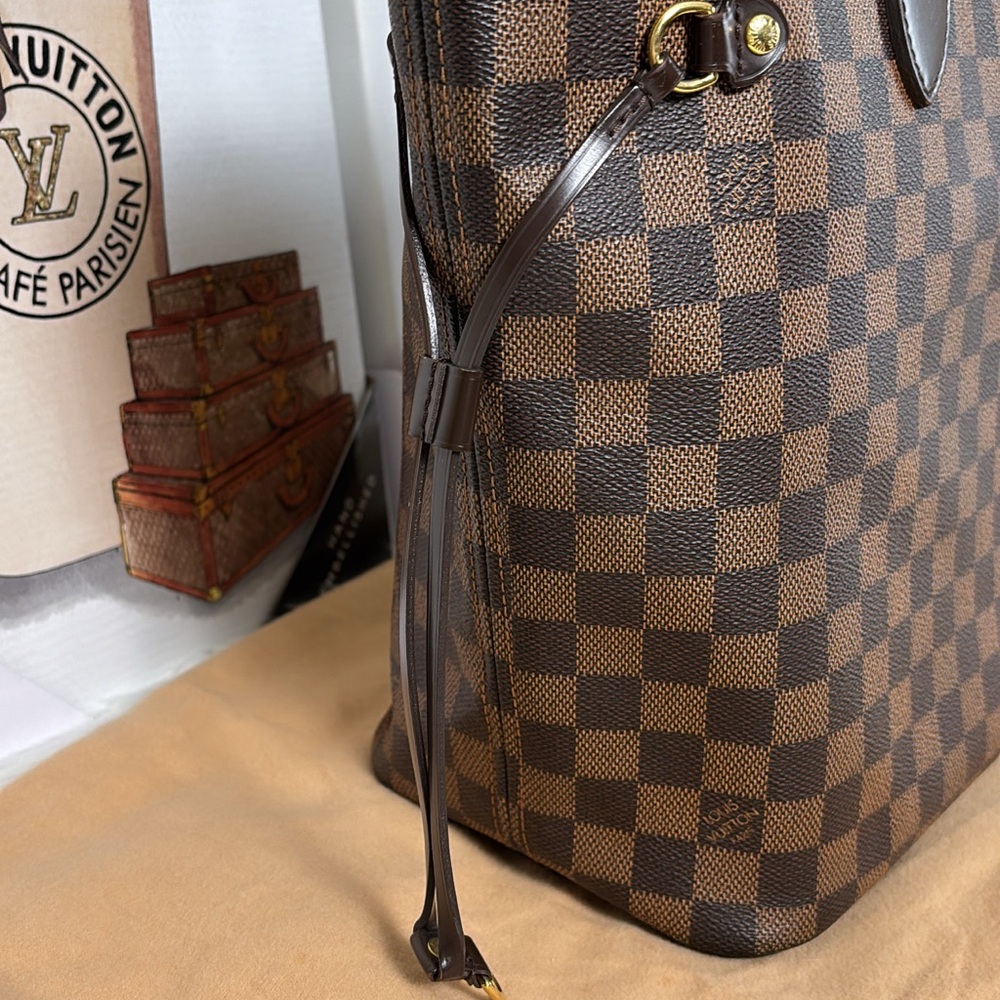 💃Authentic Louis Vuitton Damier Neverfull MM Shoulder Tote Bag - Picture 4 of 15